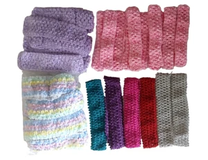 Lot of 39 New Crochet Headbands Hair Accessories Crafting Various Colors & Sizes - Picture 1 of 11