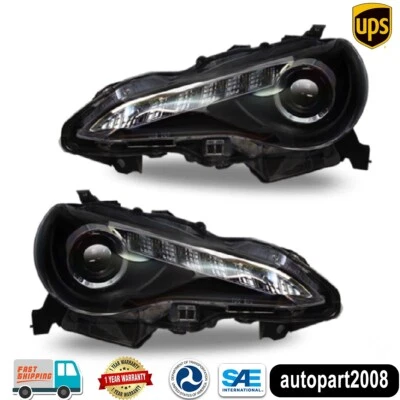 Black LED Projector Headlights For 2013-2016 Subaru BRZ /Scion FR-S /Toyota 86 - Image 1 of 4