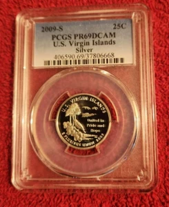 2009 s silver US Virgin Islands quarter PCGS PR 69 DCAM - Picture 1 of 2
