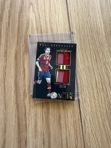 2016-17 Panini Noir Xavi Hernandez WORN Dual Patch /25 Spain - Picture 1 of 2