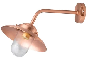 Wandlampe in Kupfer aus Messing IP64 wetterfest Maritime Außenleuchte Haus Hof - Bild 1 von 1