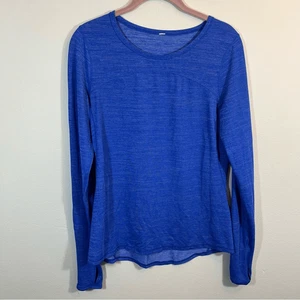 Top sportivo Lululemon donna blu manica lunga 8 - Foto 1 di 9