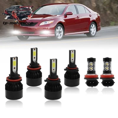 For Toyota Camry 2007-2014 Combo LED Headlight High&Low Beam + Fog Light Bulbs Foto 1 de 4
