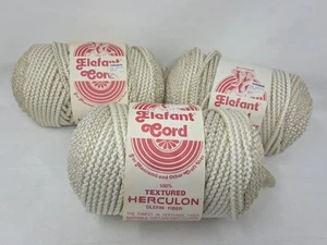 3 Elefant Macrame Cord 100% Textured Herculon Olefin 7mm (100 yds Each) - Picture 1 of 5