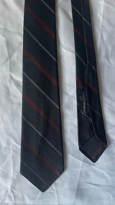 Vintage Necktie Men’s Gray Striped Tie 2.5” Wide Levine Bros State College Wool - Picture 1 of 7