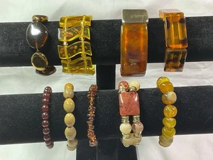 Jewellery Great Job Lot Mixed Tone & Mixed Materials Stretchy Bracelets x9 - Picture 1 of 5