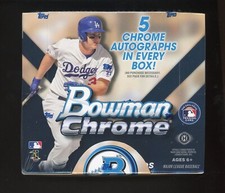 2015 Bowman Chrome Baseball Jumbo Hobby Box Factory Sealed - 12 Packs - 5 Auto's
