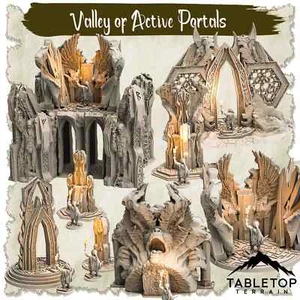 Valley of Active Portals - Thematic Dungeon Terrain - Fantasy Tabletop Terrain - Bild 1 von 10