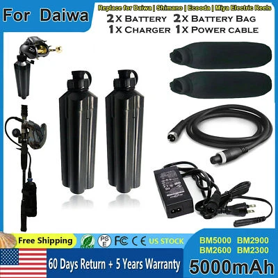 FOR DAIWA 5Ah Daiwa Electric Fishing Reel Battery Tanacom 1000 S500J BM2900 BM2600 Charger