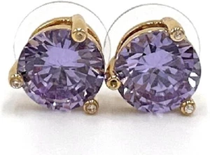 NWT NEW Kate Spade New York Rise And Shine Studs (Light Amethyst) Earrings - Picture 1 of 3