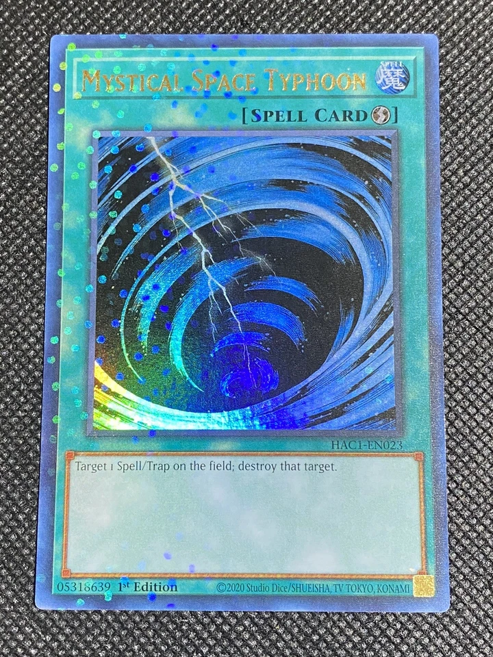 YuGiOh! - Mystical Space Typhoon HAC1-EN023 Duel Terminal Ultra Rare 1st Ed NM - Image 1 of 3