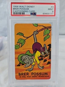 1956 Walt Disney Cartooning Card #3 Brer Possum PSA 9 MINT Pop 7 - Bild 1 von 10