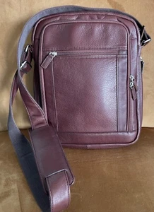 Wilsons Leder Pelle Studio Umhängetasche Reise Herren Tasche Unisex erweiterbar 10x12,5 - Bild 1 von 15