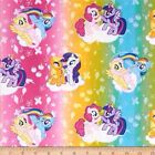 My Little Pony Traditional Ombre Toss Multi Fabric 100% Cotton 50cm X 110cm