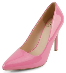 Zapatos de salón clásicos de tacón alto Delicious para mujer punta puntiaguda ESQUEMA charol rosa - Imagen 1 de 5