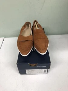 Cole Haan Women's Grand Ambition Amador Flat W21888 British Tan/White Size 6.5M - Picture 1 of 5