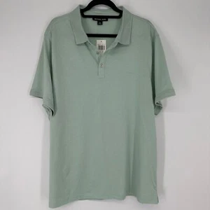 Michael Kors Embroidered Logo Cotton Pale Jade Short Sleeve Polo Mens XXL - Picture 1 of 10