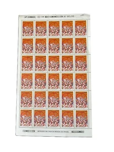 Sheet of 30 Stamps Brazil Carnival  1991 MNH Perfect! - Picture 1 of 2