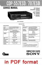 SONY CDP-557ESD / CDP-707ESD Instrukcja serwisowa CDP 557 / 707 ESD CDP557 / CDP707