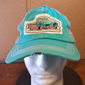 KB Ethos VTG Hat Cap Teal Jesus Take The Wheel Patch Distressed hook n loop - Picture 1 of 10