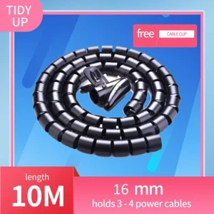10-Meter Spiral Wire Wrapping Tube - 16mm Diameter - Cord Management Protection - Picture 1 of 8