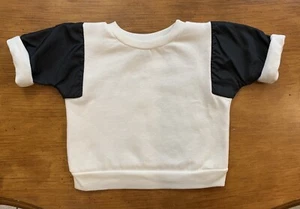 Vintage Boys Sweatshirt Short Sleeve Top White 1980s NEW Toddler SZ 3 / 4 - Picture 1 of 4