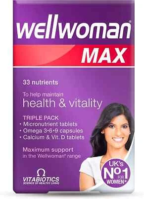 VITABIOTICS Wellwoman Max Beauty Supplements Maximum Support Formula for Women 84 Tabs/Cap