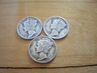 Mercury Dimes 1936 - Lot Of 3 No Mint Marks on Two - Last Ones I have With dat