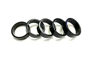 Set distanziatore, MTB, bici da corsa, stelo, aliquota di controllo, nero 5x. - Foto 1 di 1