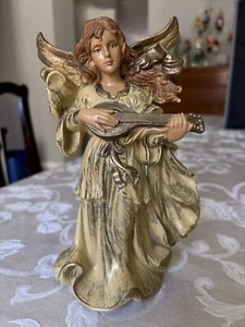 Mandolina Fontanini Angel Tocando Depose Italia #5629 De colección 8,25”, ¡Ex grande! - Imagen 1 de 6