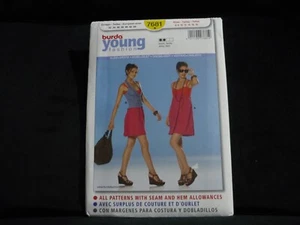 2009 BURDA PATTERN # 7681~WOMENS EASY VEST & DRESS WITH STRAPS ~SIZES 6-18 UNCUT - Picture 1 of 5