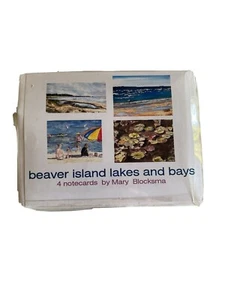 Beaver Island Michigan Lake & Bays 4 tarjetas Mary Blocksma - Imagen 1 de 6