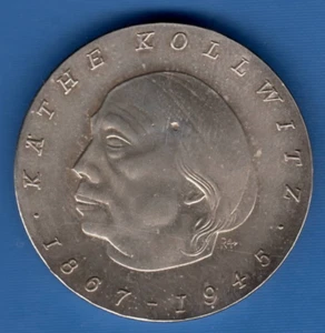Käthe Kollwitz 10 Mark / MDN Silbermünze 1967 DDR 800er Silber - Gedenkmünze - Bild 1 von 2