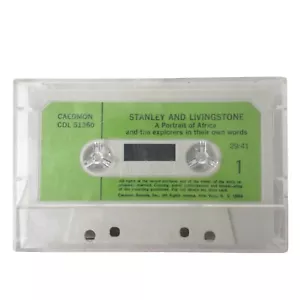 Stanley and Livingstone A Portrait of Africa Audio Cassette Tape 1 Hour Caedmon - Foto 1 di 5