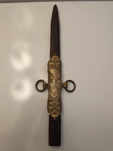 Brieföffner Vintage mit Palisander Klinge & antikem Schwertbeschlag 10 1/2" lang - Bild 1 von 5