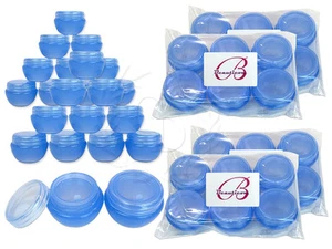 24 Stück 10 Gramm/10ml blau rund mattiert Probengläser mit Inneneinsatz und Deckel - Bild 1 von 1