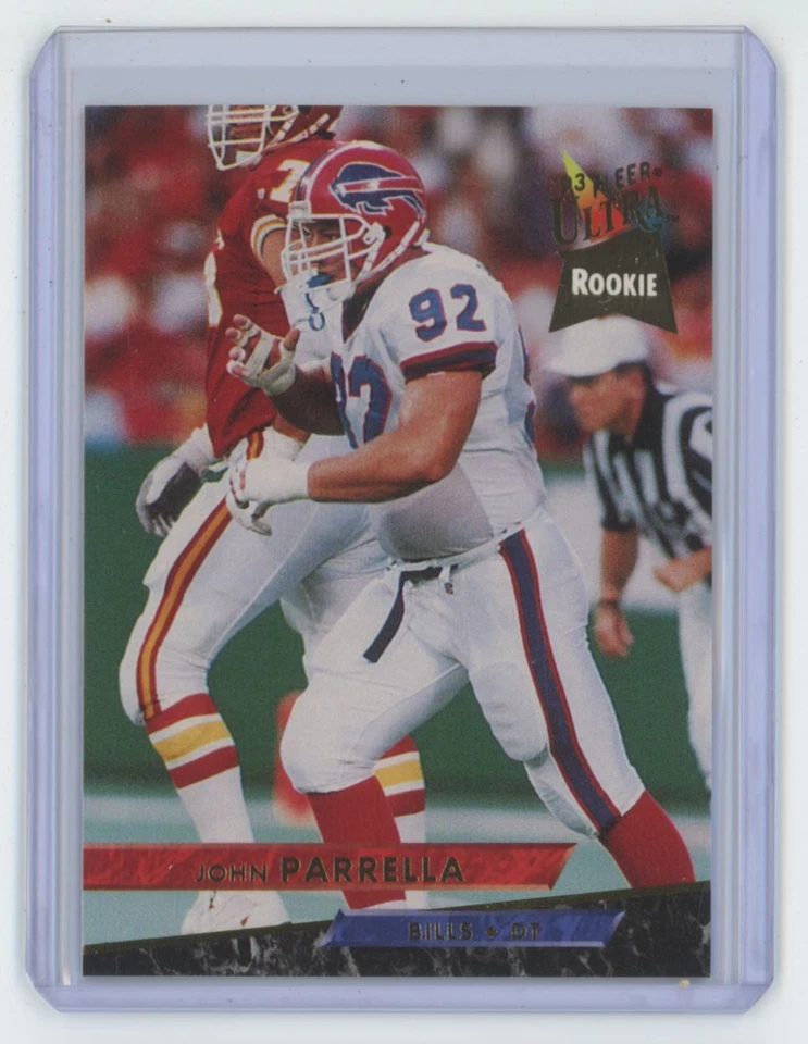 1993 Ultra John Parrella Rookie Football Card Buffalo Bills #28 - Image 1 of 2