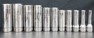 Snap On Tools 11pc 3/8" 1/4 - 7/8" Drive SAE 6pt Deep Chrome Standard Socket Set - Bild 1 von 10