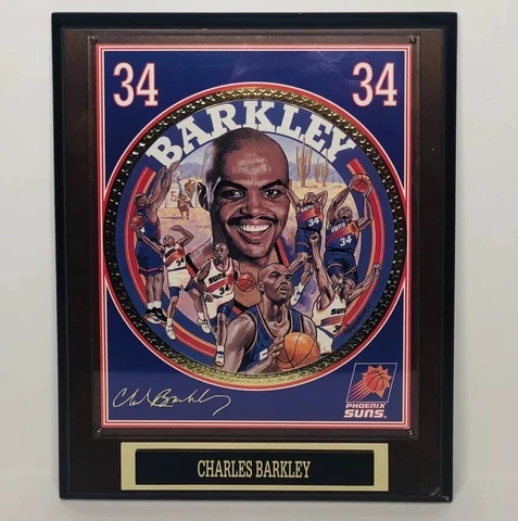 Charles Barkley NBA Pheonix Suns Superstar Wooden Collectors Plaque 1993 Cover