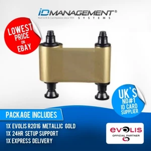 Evolis Metallic Gold Ribbon for Quantum2/Securion Printers • Free UK Delivery - Picture 1 of 1