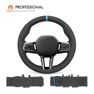 MEWANT Stitch Suede Steering Wheel Wrap for BMW X1 U11 2023-2024 / X2 U10 2024 - Picture 1 of 11