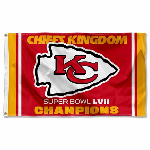 Kansas City Chiefs Super Bowl Champions Chiefs Kingdom 3x5 Banner Flag Cover