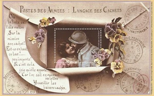 Feuillet vignette phil@poste 2014 La Poste des Armées Langage des Cachets - Bild 1 von 2