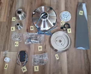 Ersatzteile für Animation Aire Drop 52" Gebürstetes Nickel Deckenventilator (S) - Bild 1 von 19