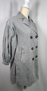 Chelsea & Violet Girl’s Junior Jacket Coat Large Corduroy Gray Double Breast $70 - Picture 1 of 15