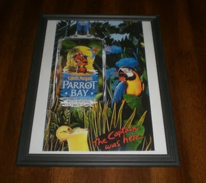 CAPTAIN MORGAIN PARROT BAY FRAMED AD PRINT - Picture 1 of 1