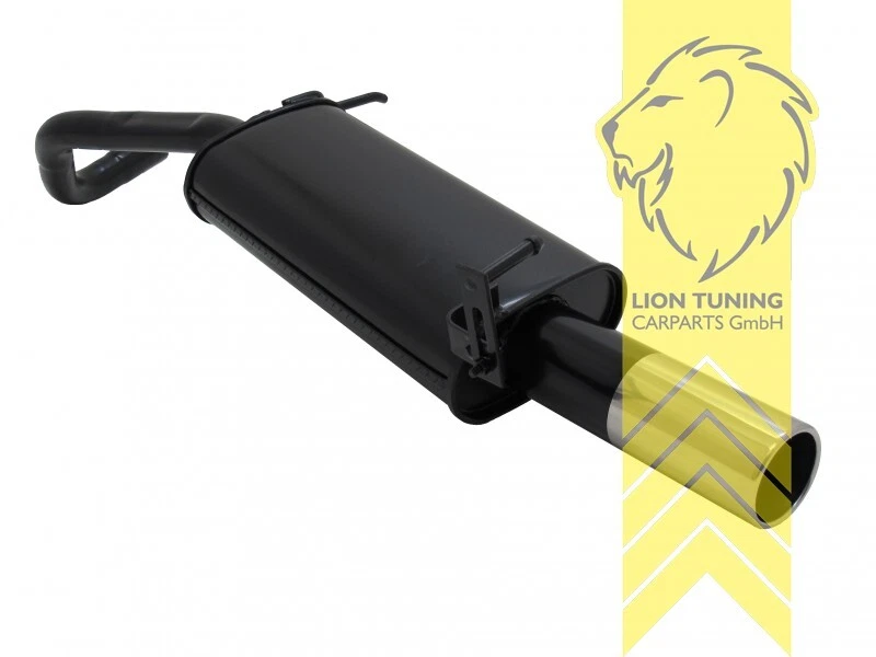 Sportauspuff Endschalldämpfer für VW Polo 9N 9N3 1 x 90mm SR-Design - Bild 1 von 1