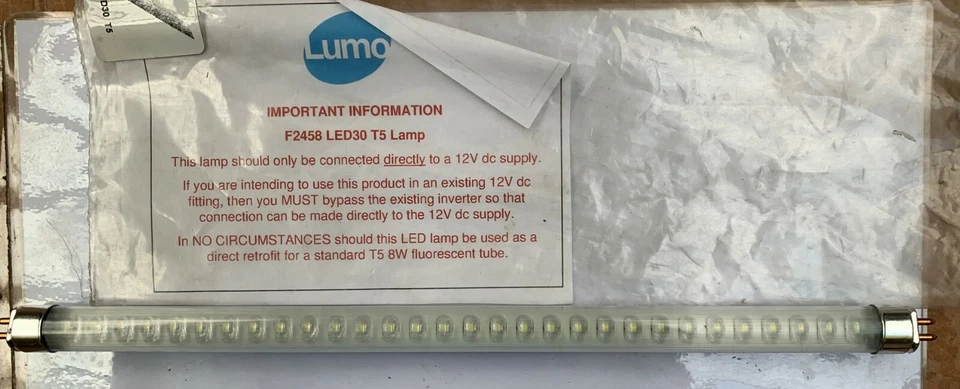LUMO LED30 T5 Light Tube F2458 12v  - Image 1 of 1