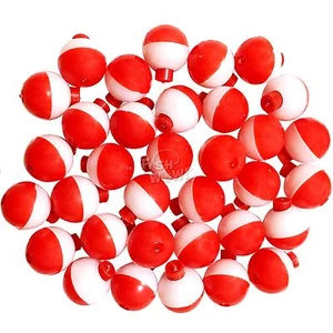 50 100 200 piezas peces ¡WOW! Lote de bobbers de flotadores redondos a presión de pesca rojo blanco - Imagen 1 de 13