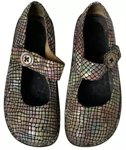 Alegria Größe EU 39 Regenbogen Schlangenleder Slipper Mary Jane Pantoletten Clogs Schuhe 8,5 - Bild 1 von 5